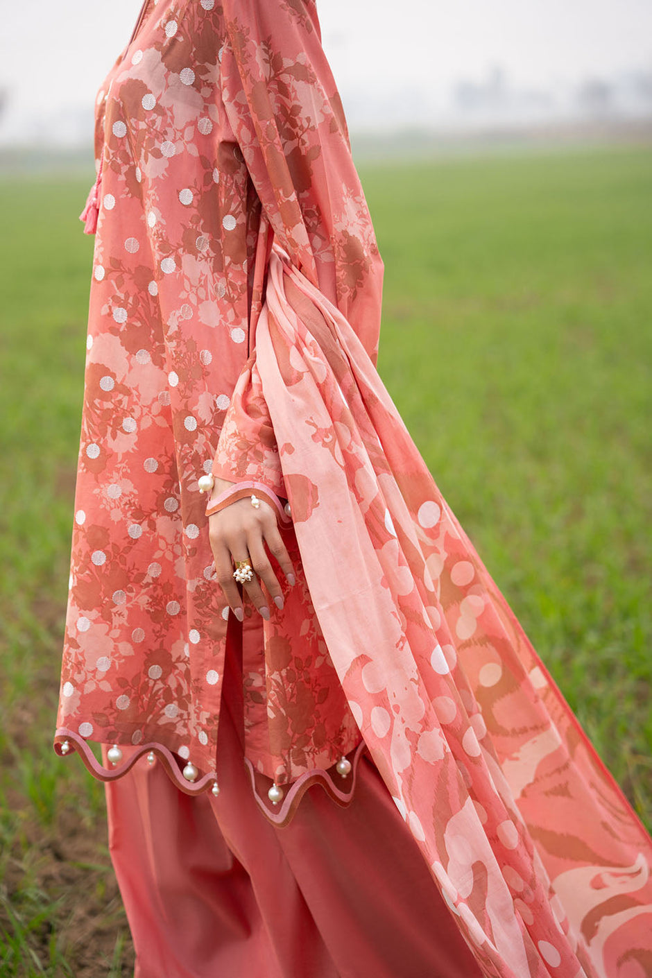 3 Piece Embroidered Printed Lawn Suit with Dupatta