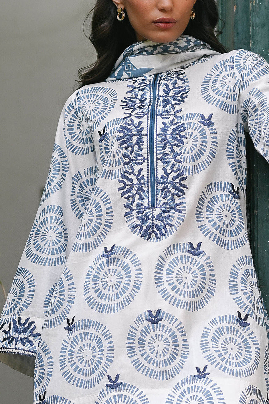 3 Piece Embroidered Printed Lawn Suit with Lawn Dupatta