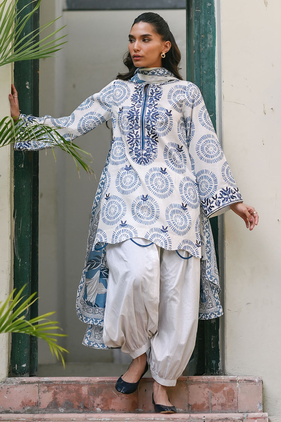 3 Piece Embroidered Printed Lawn Suit with Lawn Dupatta