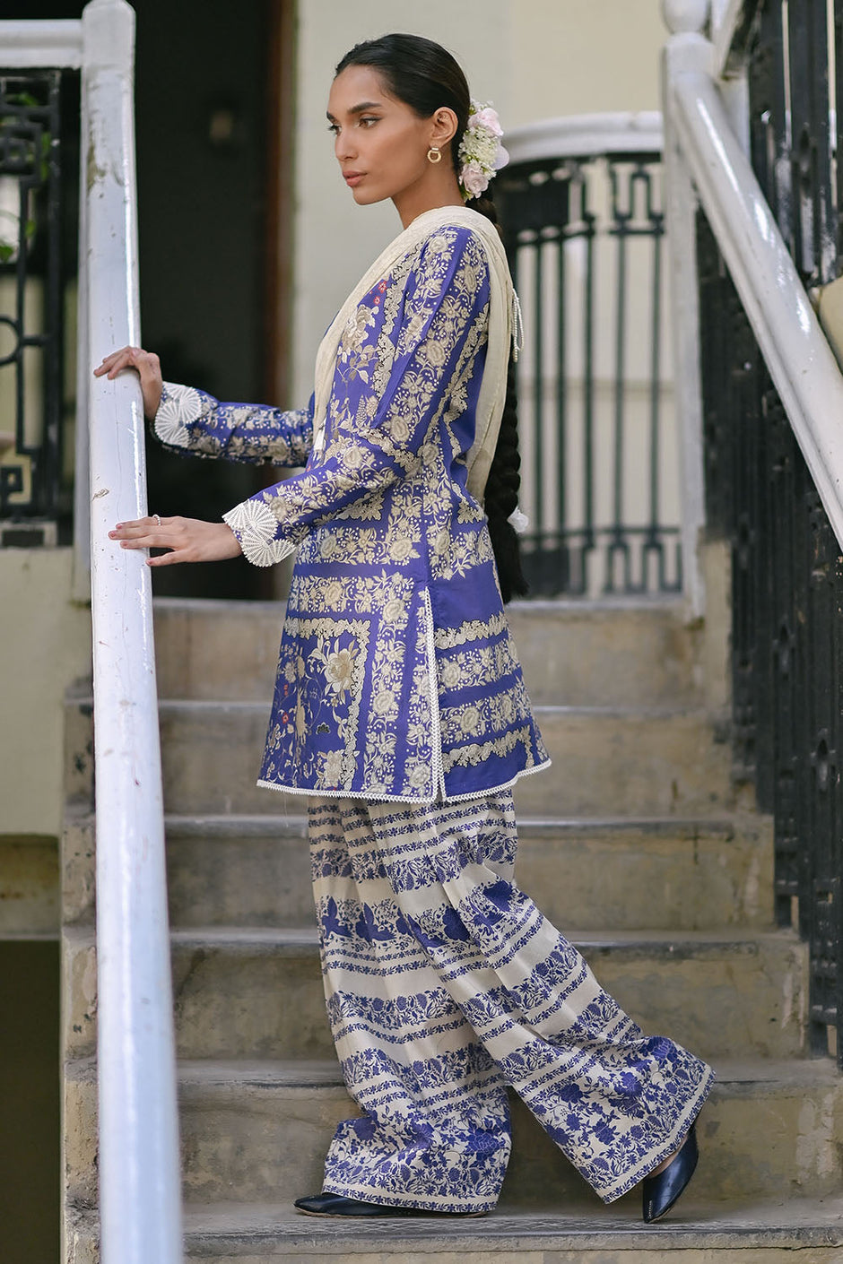 3 Piece Printed Lawn Suit with Embroidered Border