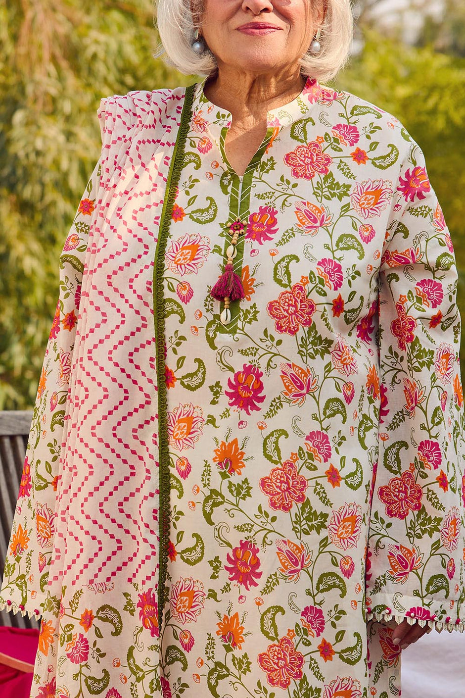 3 Piece Printed Lawn Suit with Dupatta