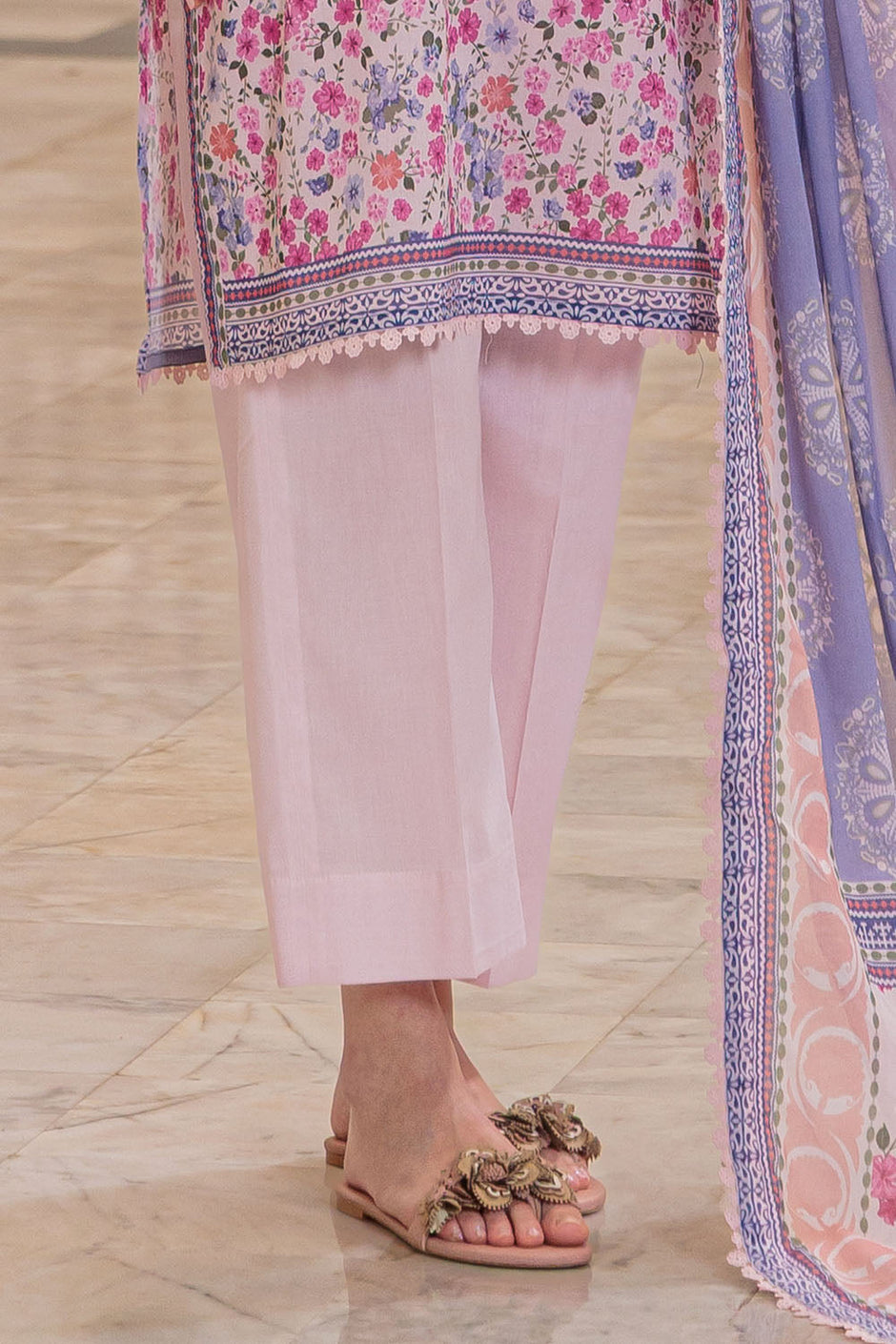 3 Piece Printed Lawn Suit and Dyed Trouser