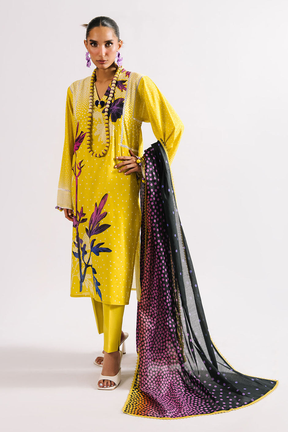 3 Piece Printed Lawn Suit with Dupatta