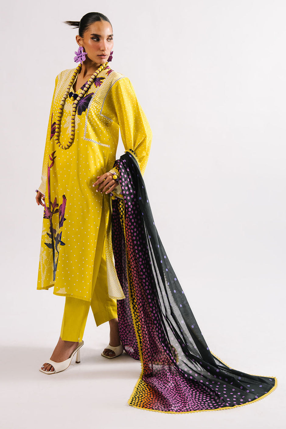 3 Piece Printed Lawn Suit with Dupatta