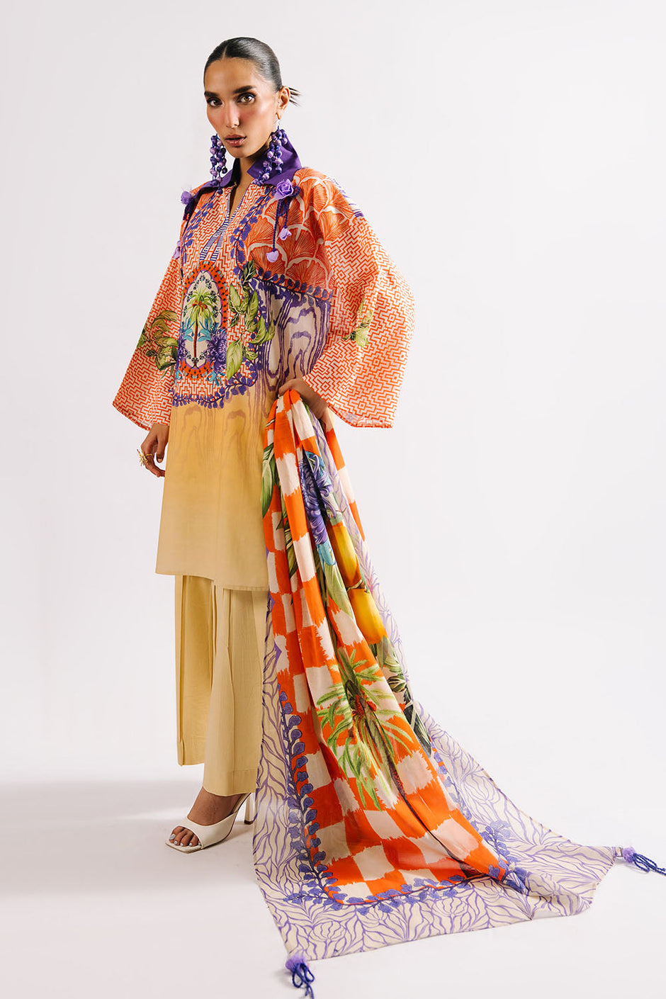 3 Piece Printed Lawn Suit with Dupatta