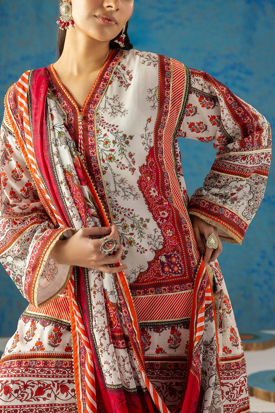 3 Piece Printed Lawn Suit with Dupatta