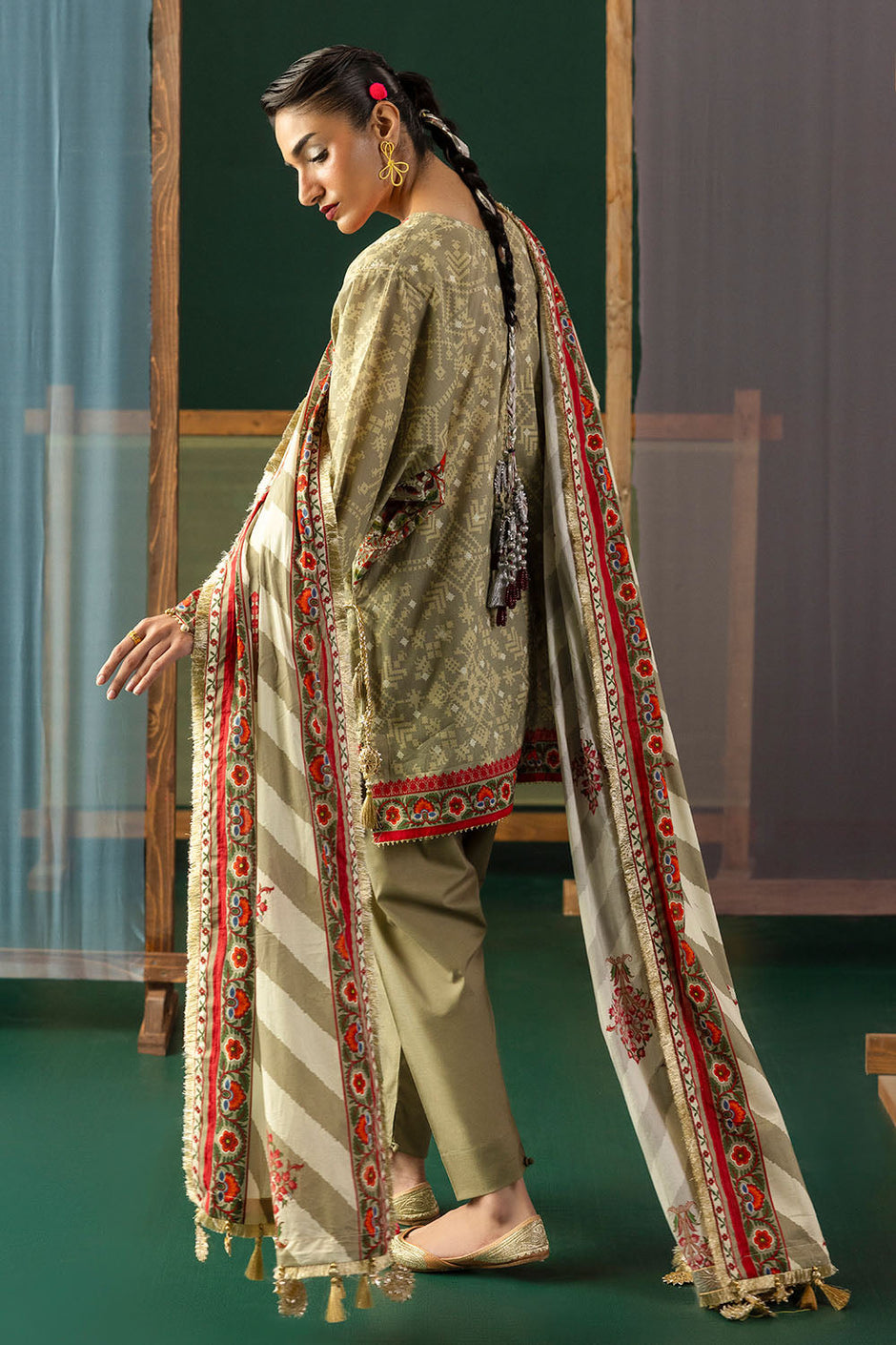 3 Piece Printed Lawn Suit with Dupatta
