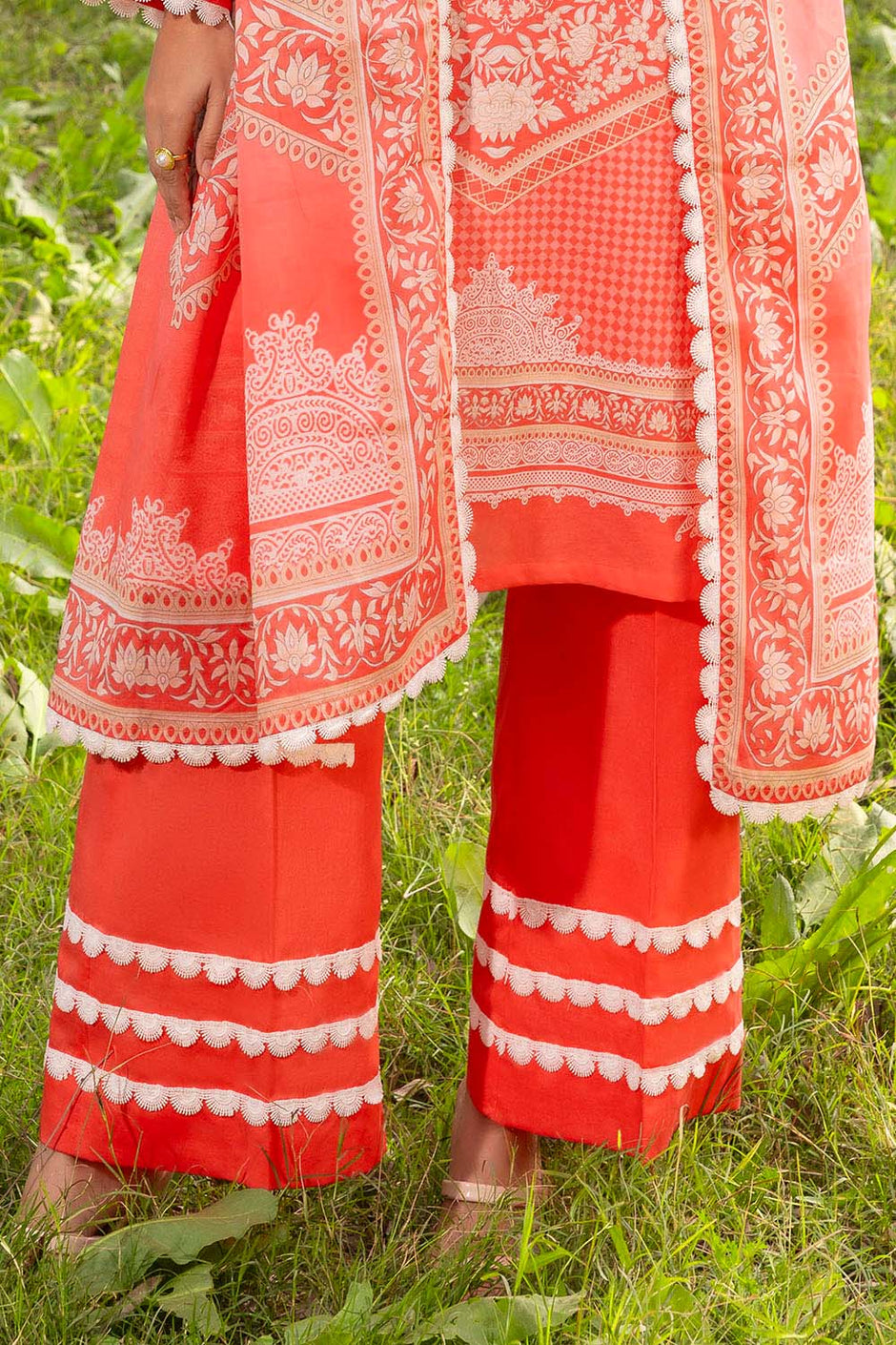 3 Piece Printed Lawn Suit with Embroidered Neckline