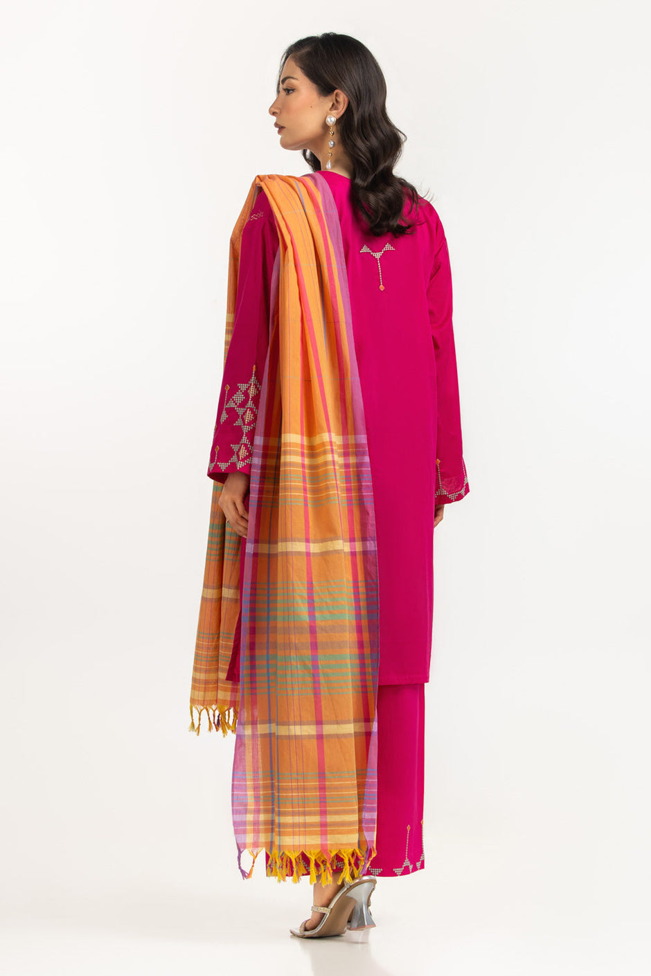 3PC Cambric Embroidered Suit