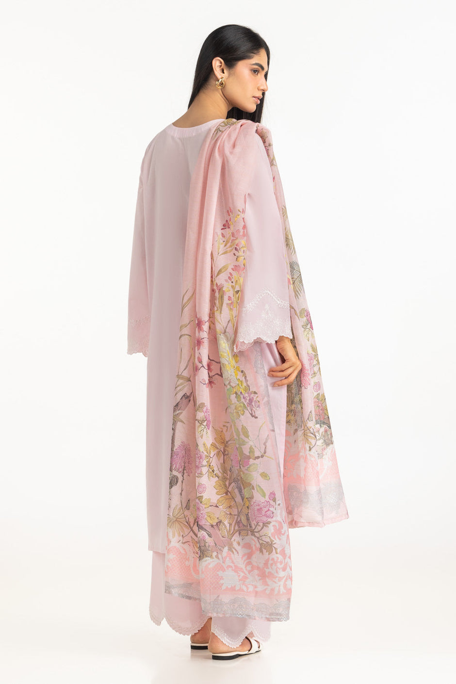 3PC Cambric Embroidered Suit