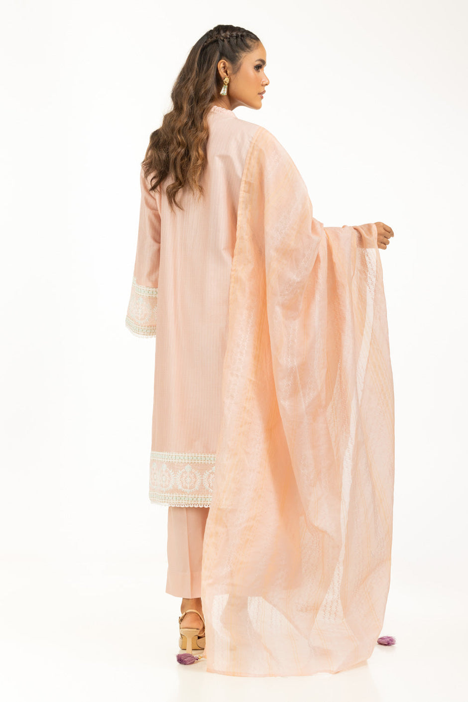 3PC Dobby Embroidered Suit