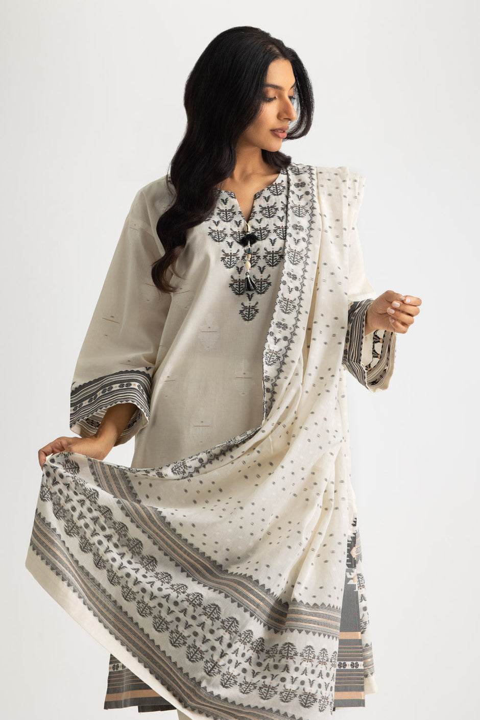 3PC Dyed Jacquard Suit