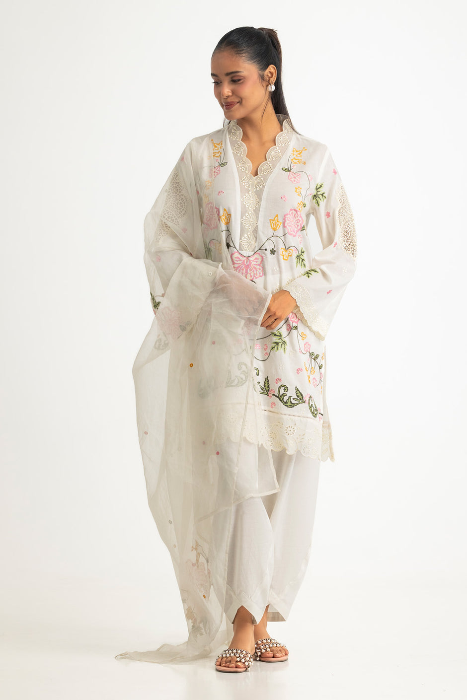 3PC Karandi Embroidered Suit