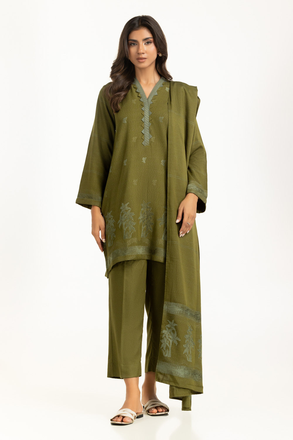 3PC Karandi Valvet Jacquard Suit