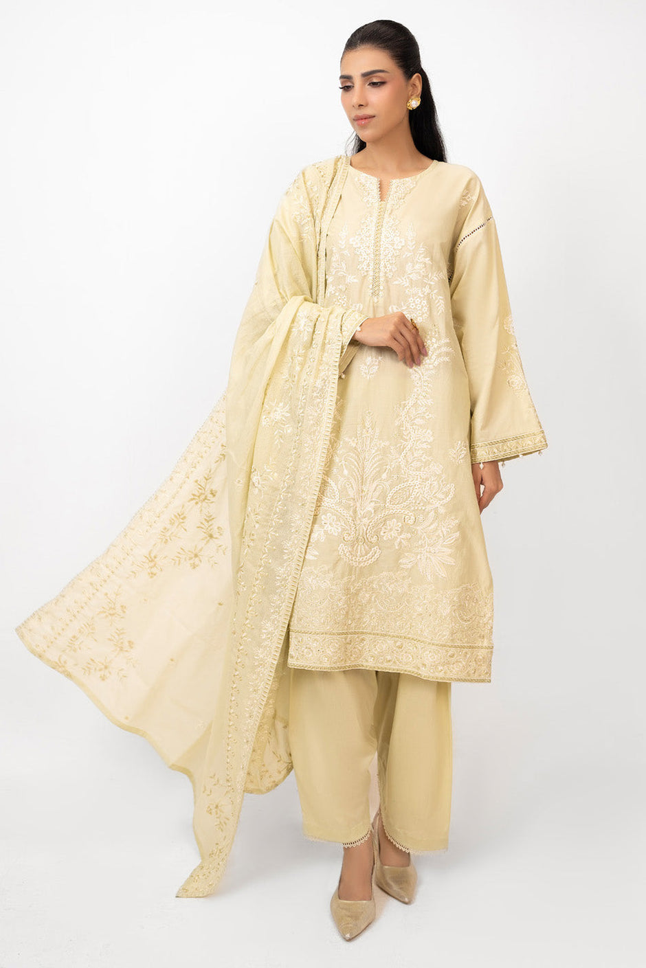 3PC Lawn Embroidered Suit