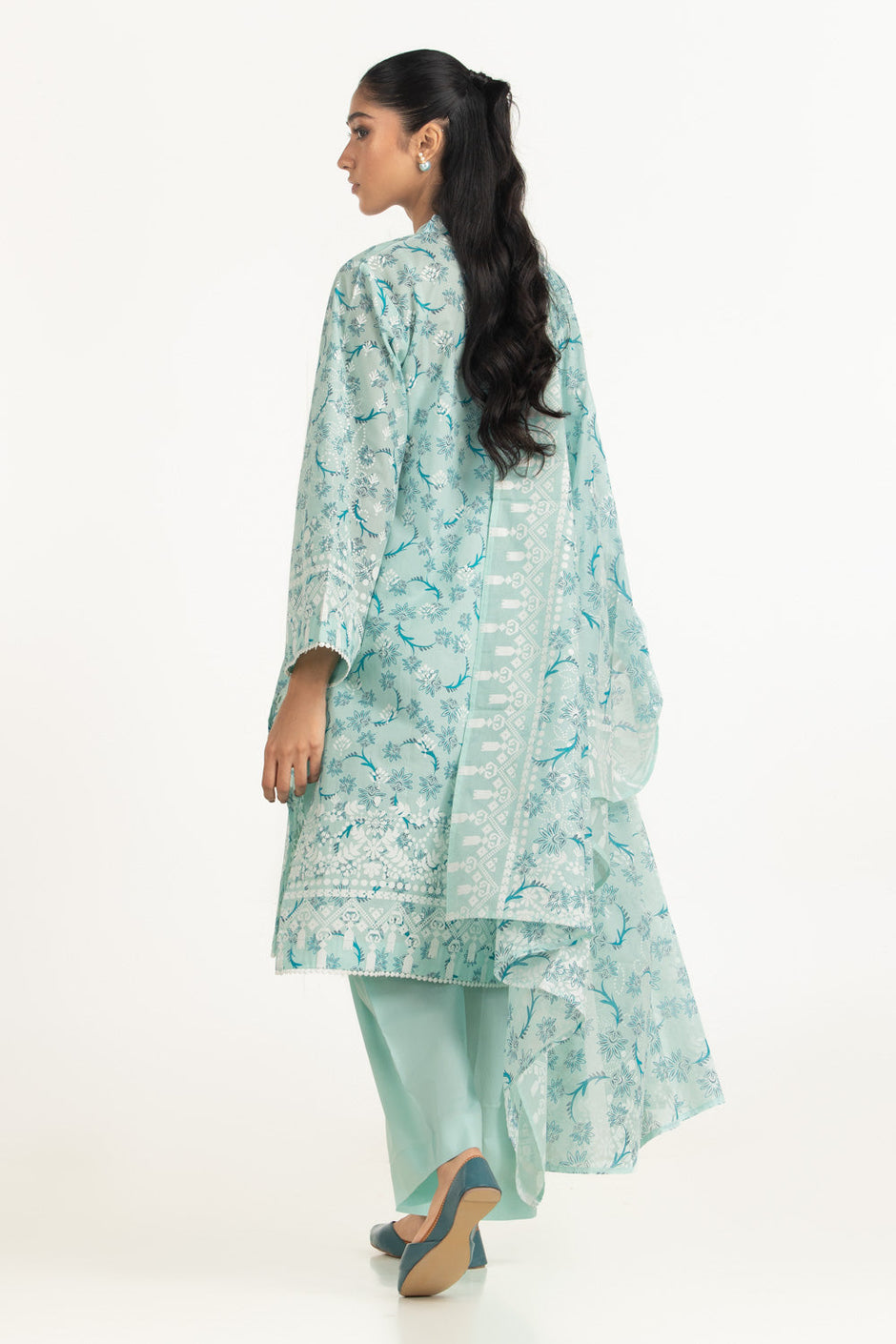 3PC Lawn Lacquer Printed Suit