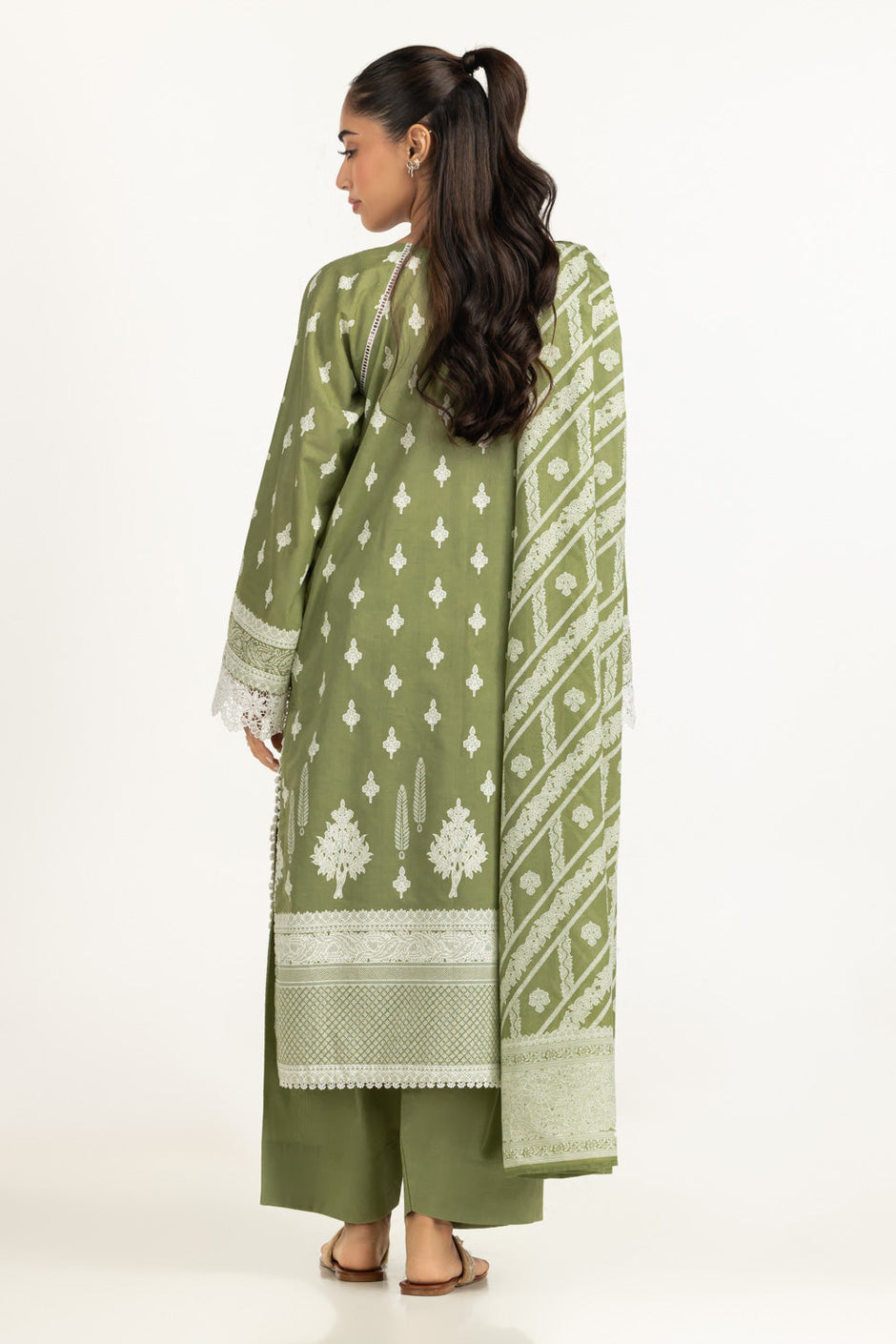 3PC Lawn Lacquer Printed Suit