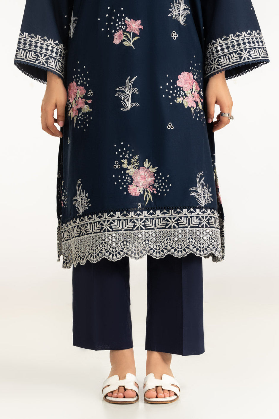 3PC Lawn Printed Suit With Embroidered