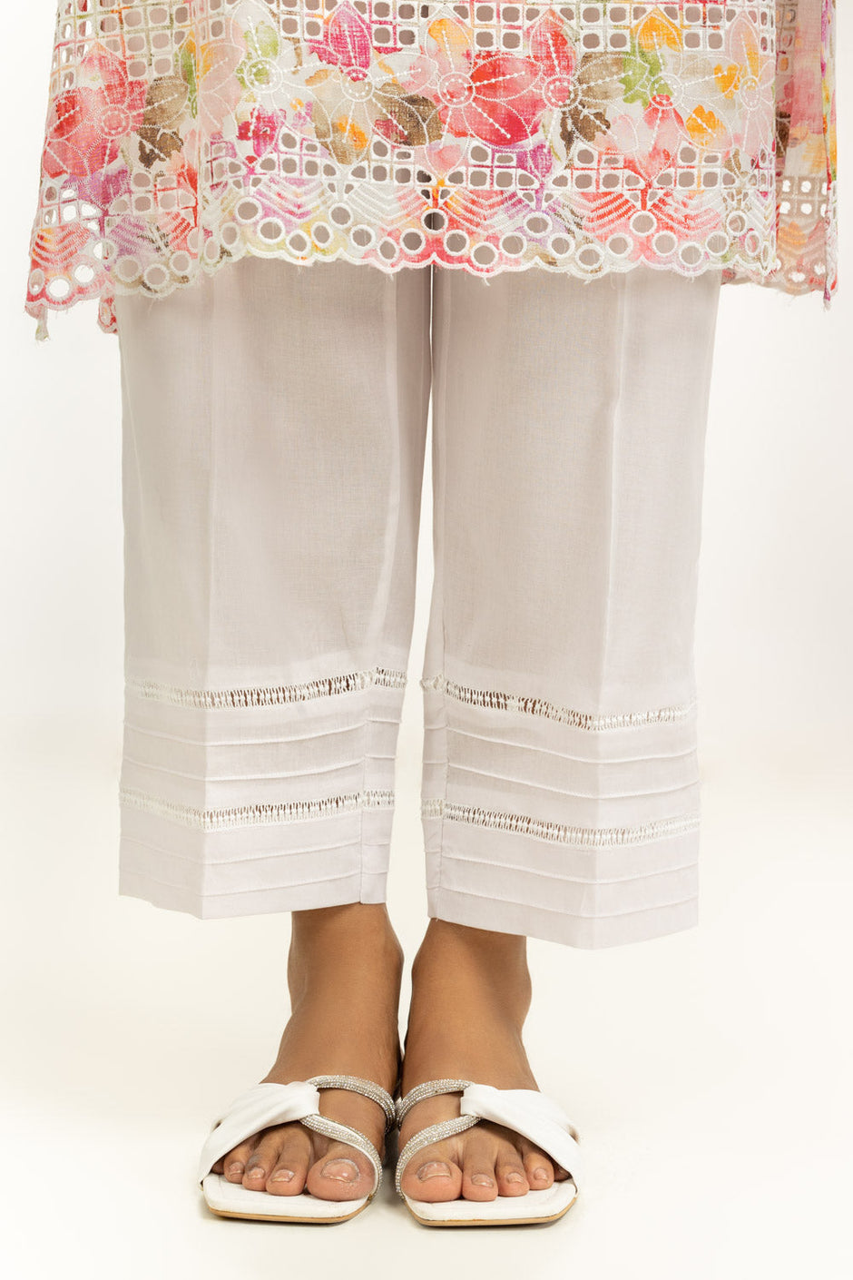 3PC Lawn Printed Suit With Schiffli Embroiderd