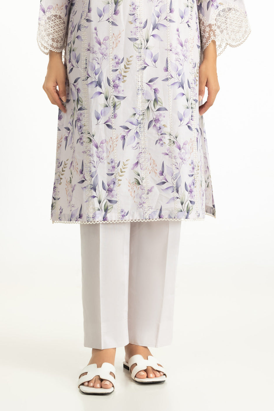 3PC Lawn Printed With Embroidered Suit