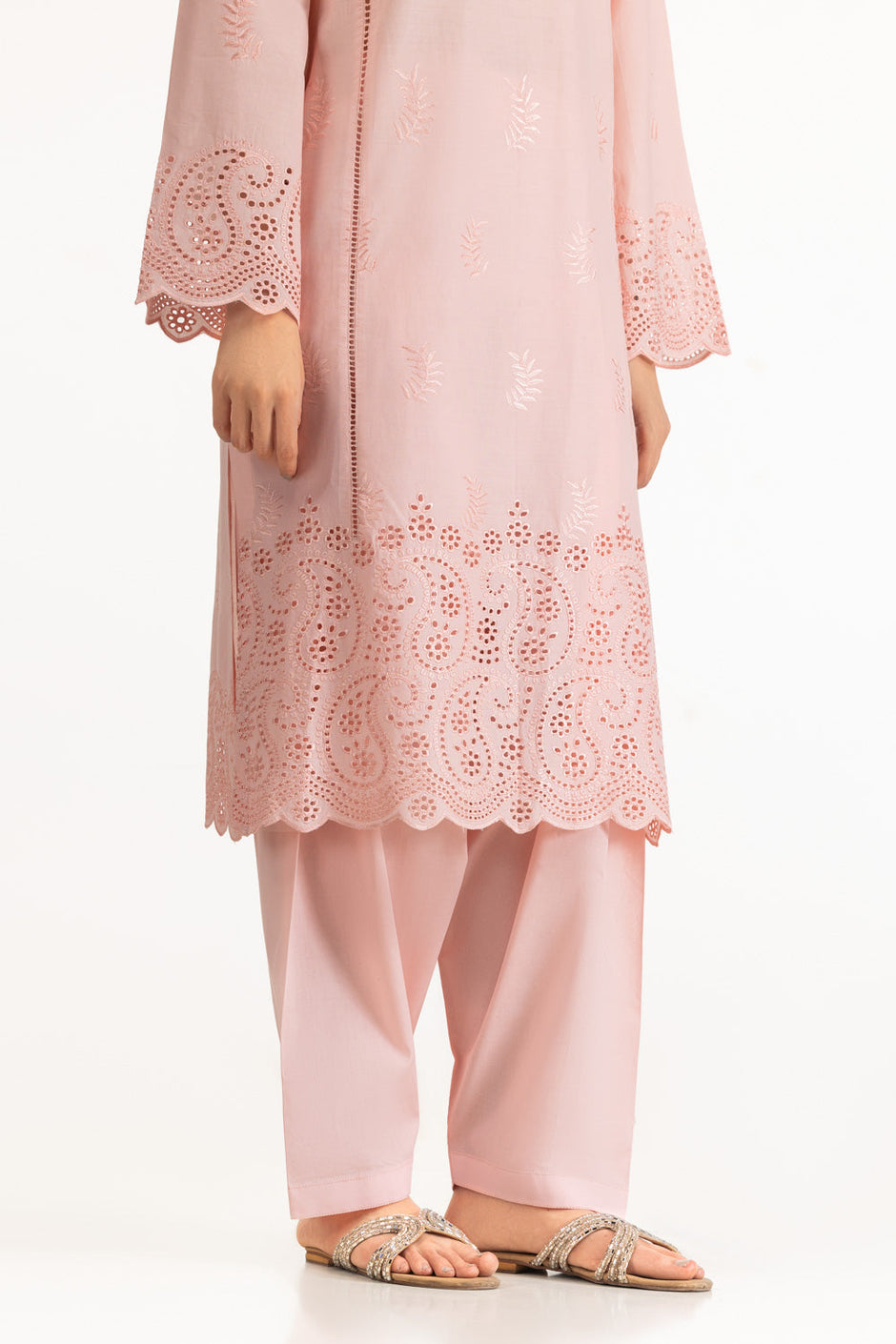 3PC Lawn Schiffli Embroidered Suit