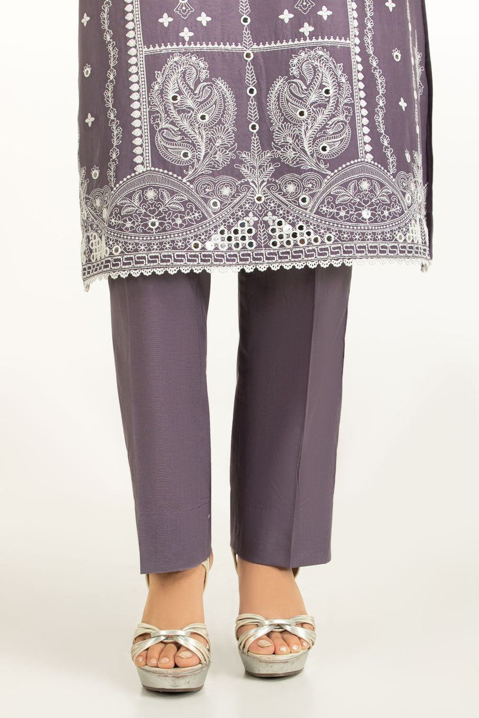 3PC Lawn Sequins Embroidered Suit