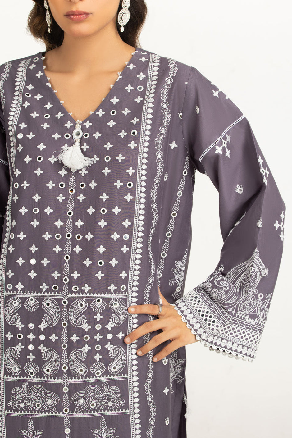 3PC Lawn Sequins Embroidered Suit