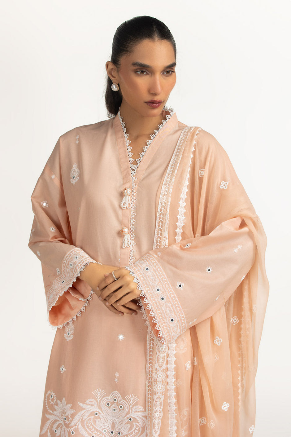 3PC Lawn Sequins Embroidered Suit