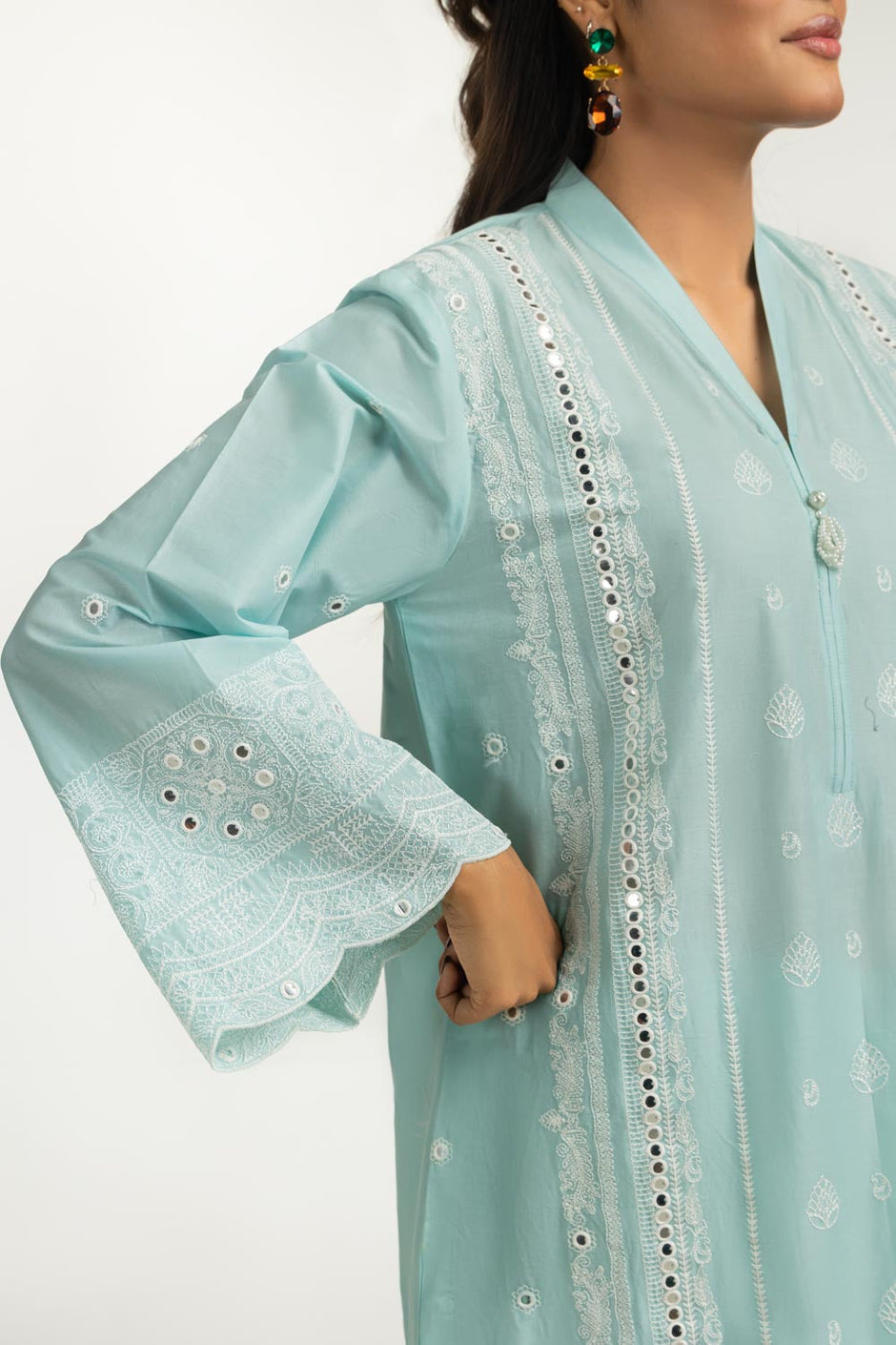 3PC Lawn Sequins Embroidered Suit