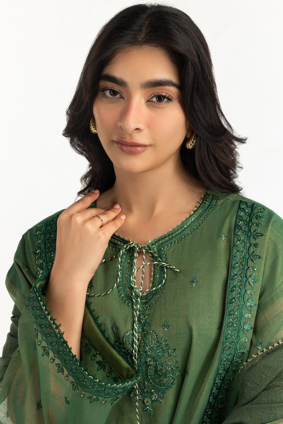 3PC Masoori Embroidered Suit