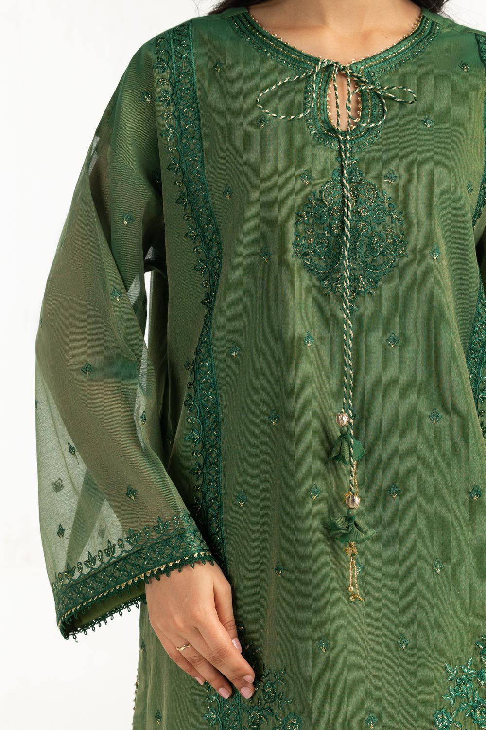 3PC Masoori Embroidered Suit
