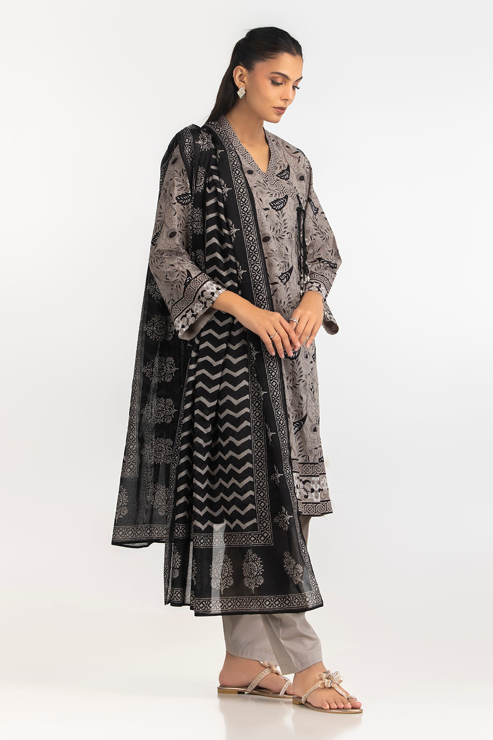 3PC Printed Lawn Suit