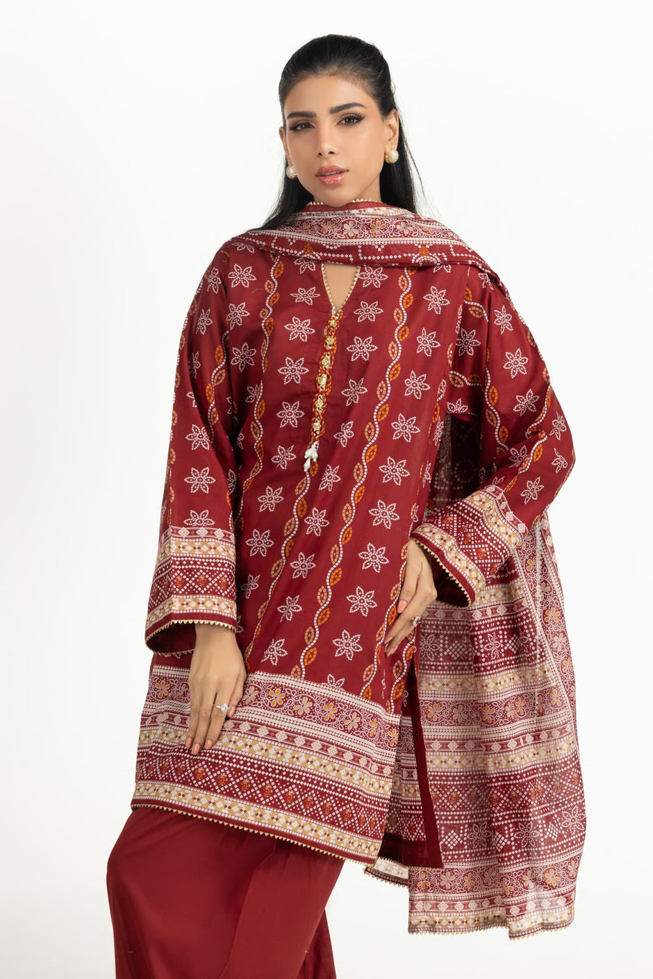 3PC Printed Lawn Suit