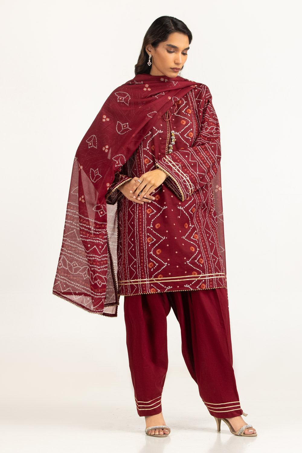 3PC Printed Lawn Suit
