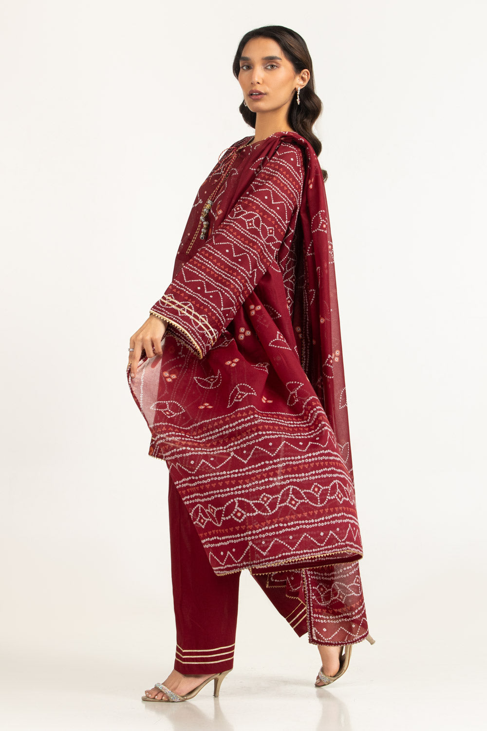 3PC Printed Lawn Suit