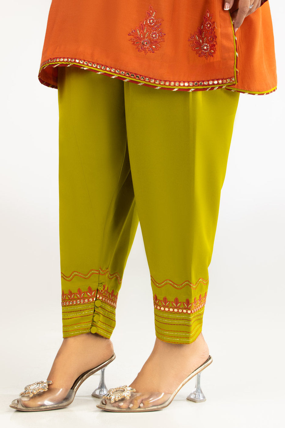 3PC Rawsilk Embroidered Suit