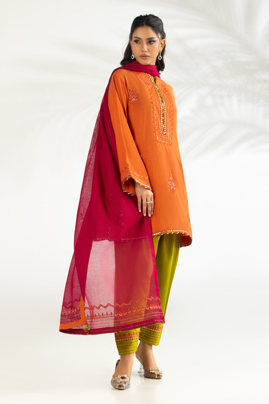 3PC Rawsilk Embroidered Suit