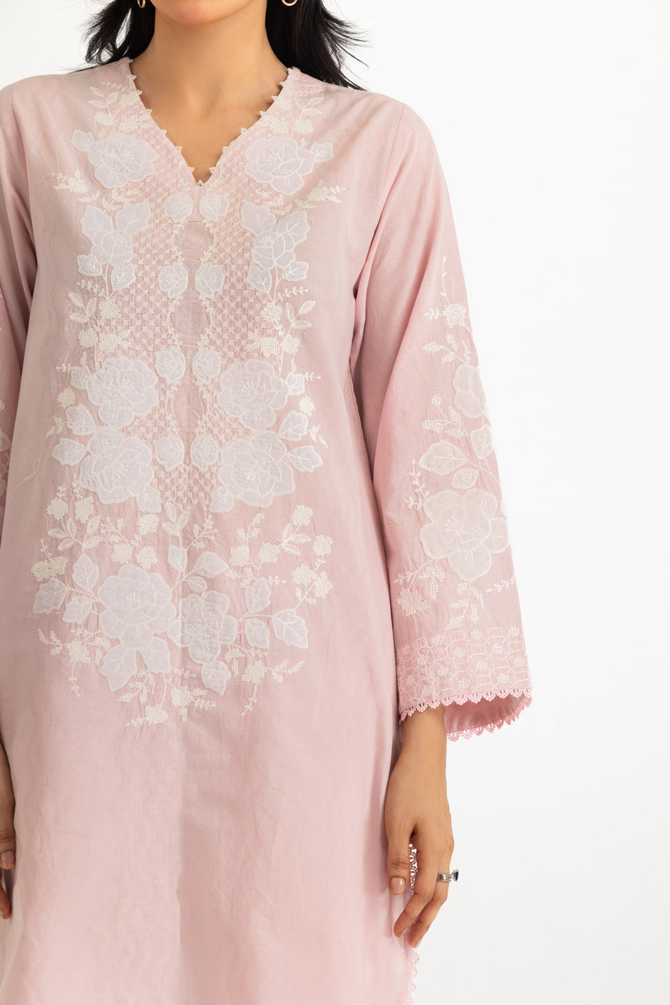 3PC Self Jacquard Embroidered Suit
