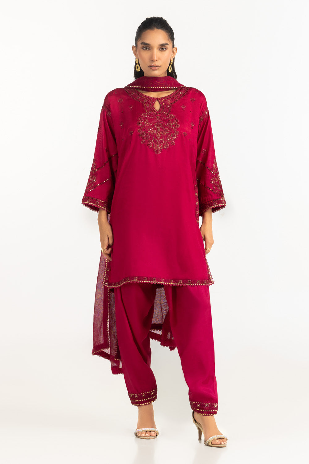 3PC Thai Silk Embroidered Suit