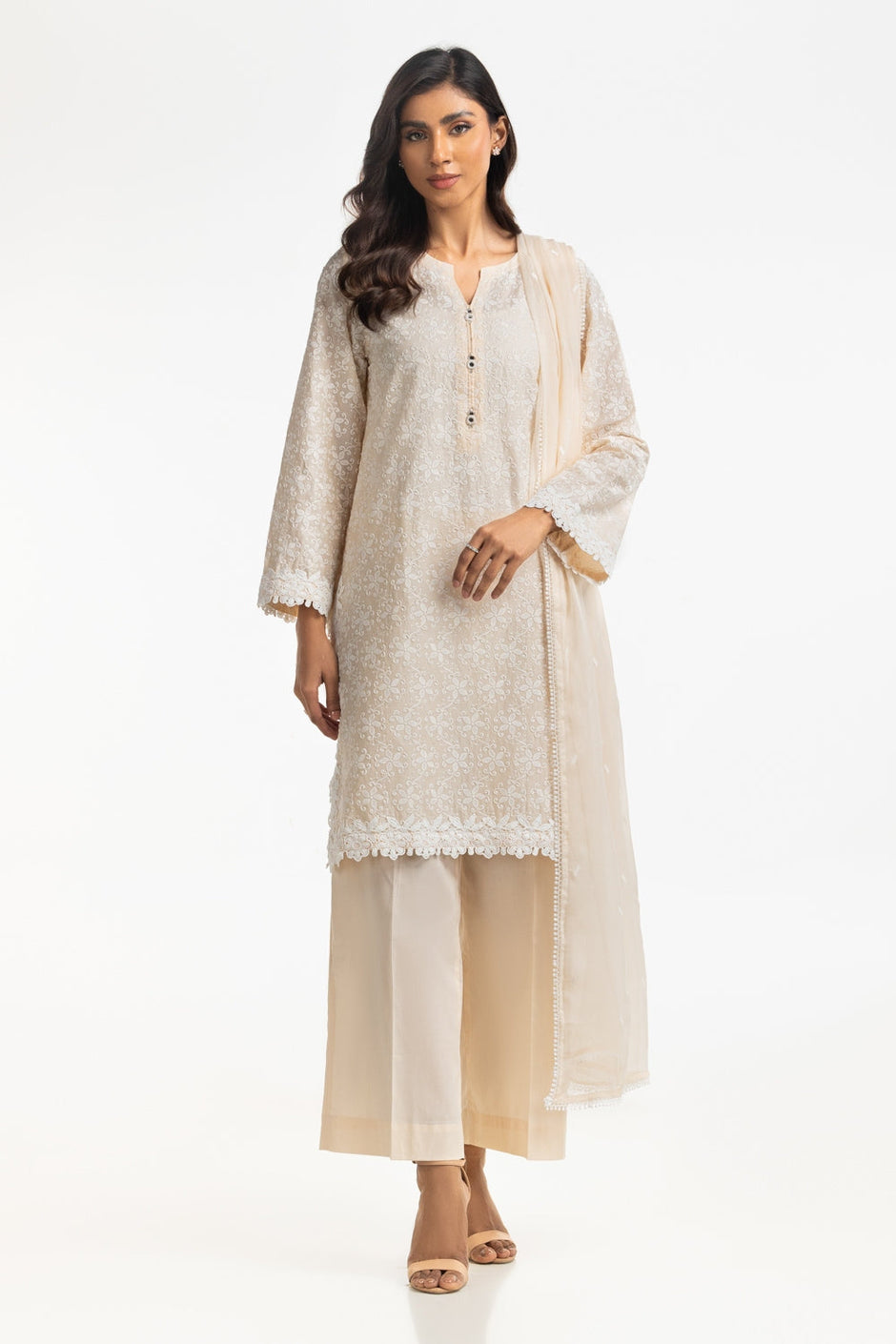 3PC Lawn Embroidered Suit IUSTKSD-570
