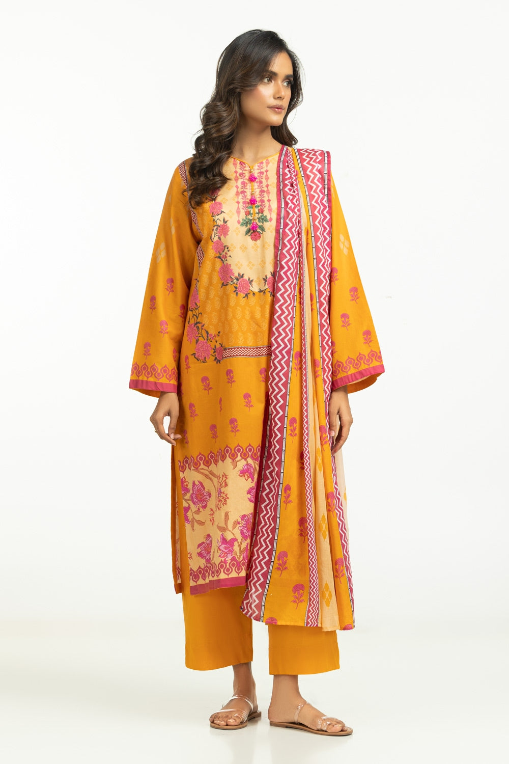 3PC Lawn Printed Suit IUSTKSD-718