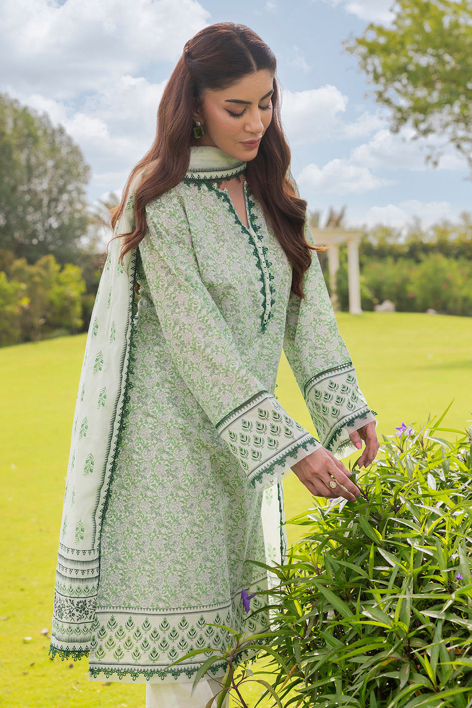 3 Piece Printed Suit