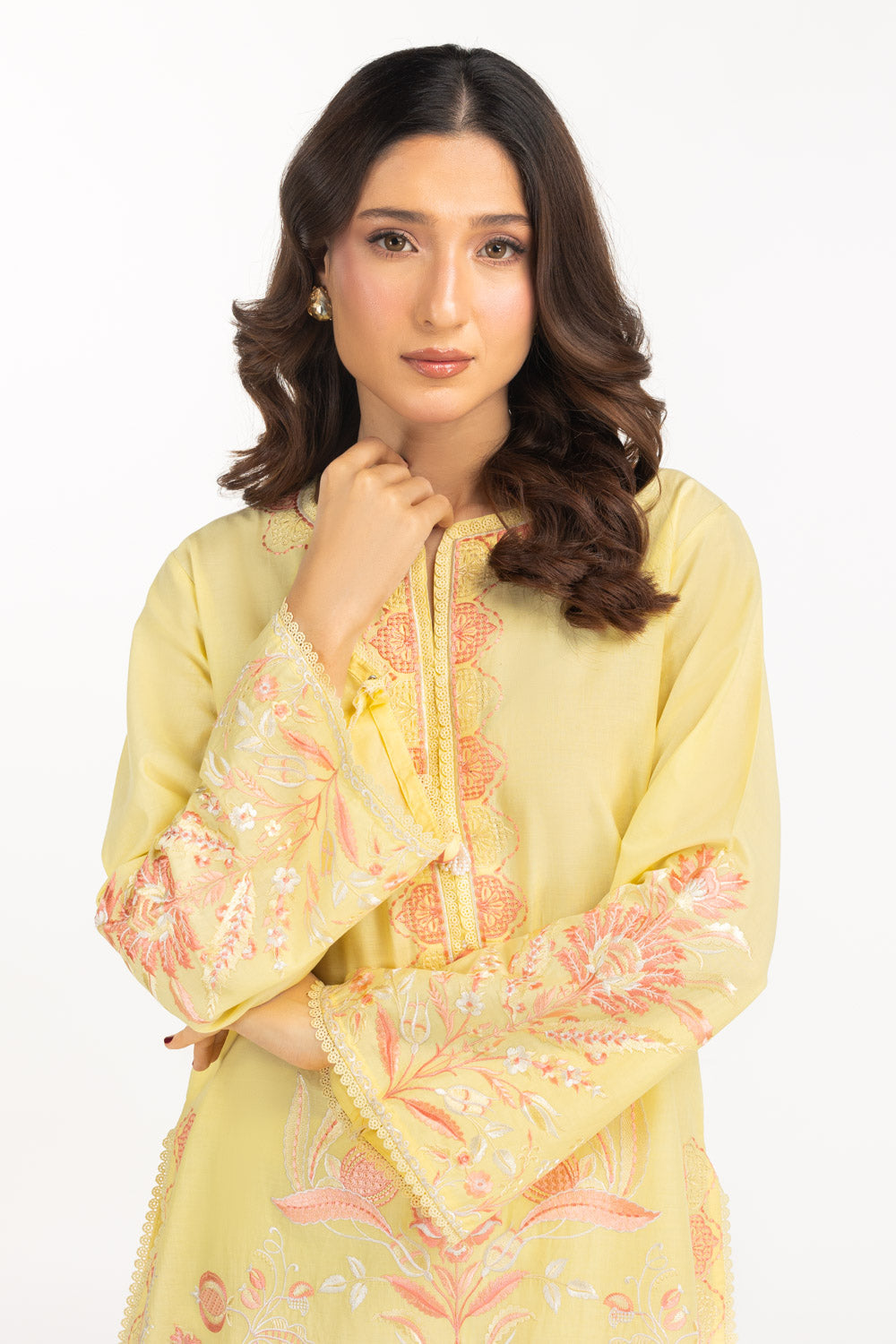 Cambric Embroidered Co-Ord Set