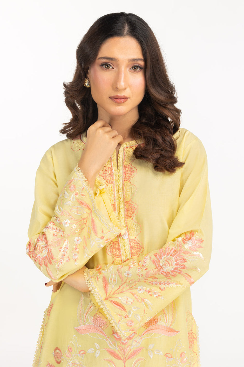 Cambric Embroidered Co-Ord Set
