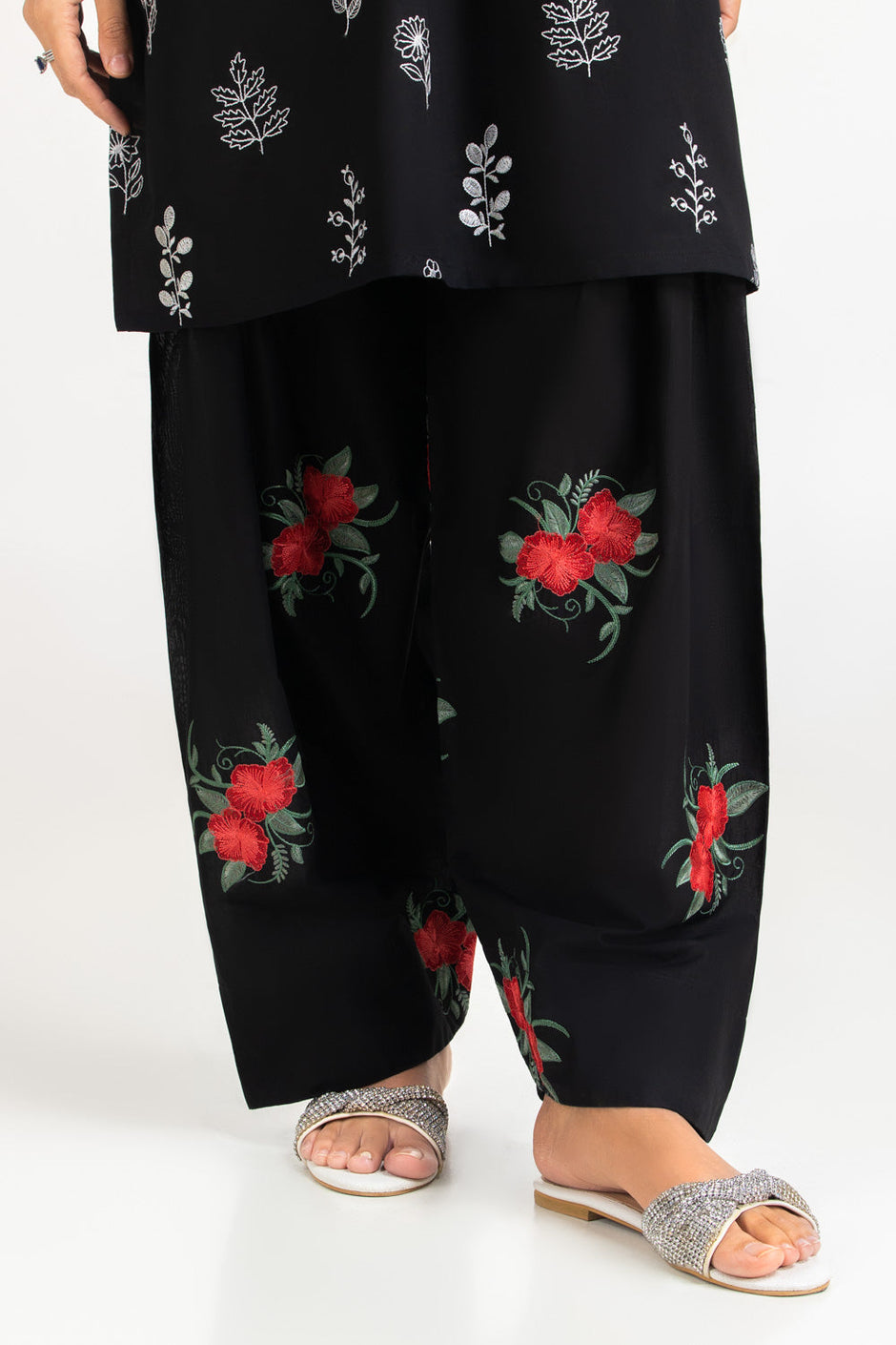Cambric Embroidered Co-Ord Set