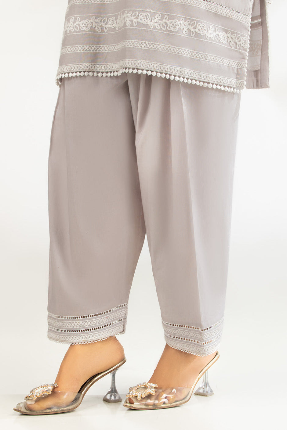 Cambric Embroidered Co-Ord Set