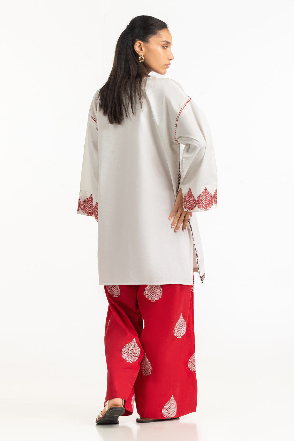 Cambric Embroidered Co-Ord Set
