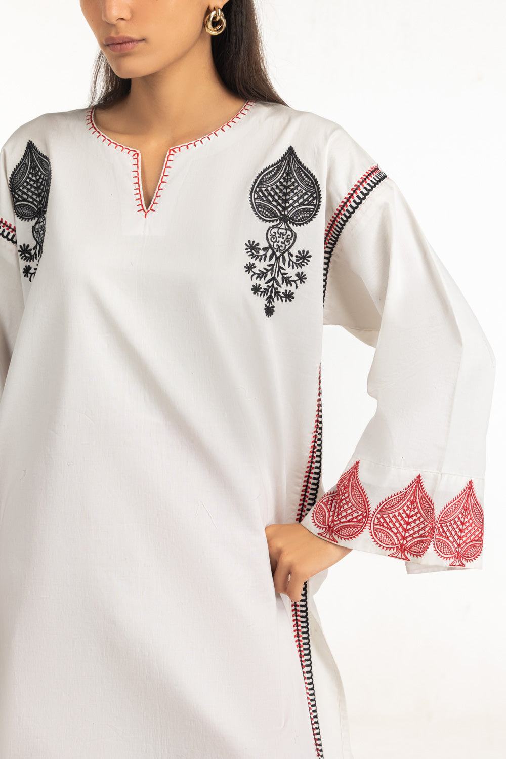 Cambric Embroidered Co-Ord Set