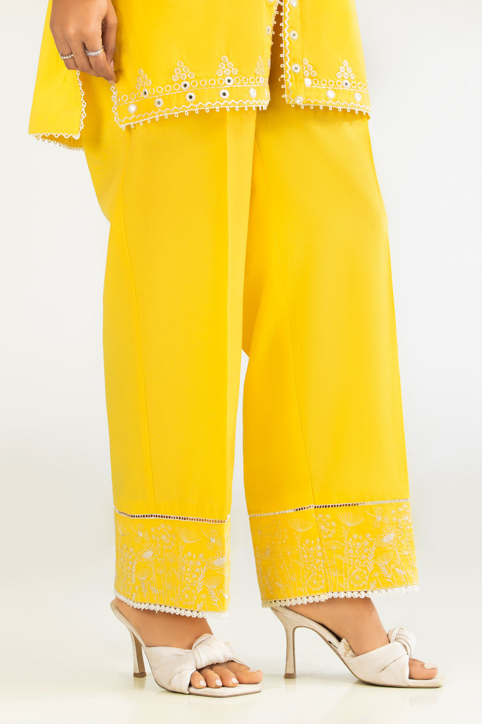 Cambric Embroidered Co-Ord Set