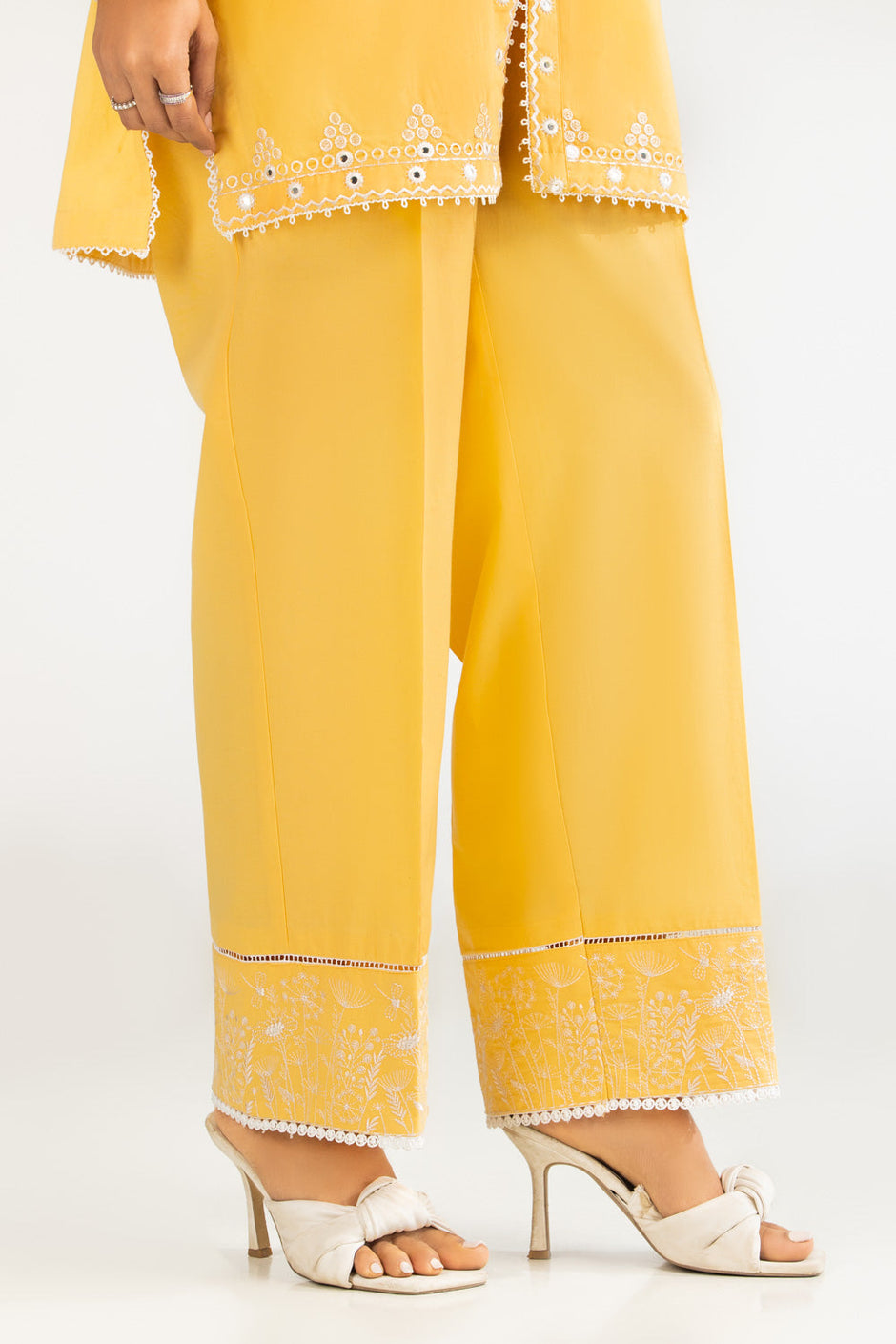 Cambric Embroidered Co-Ord Set